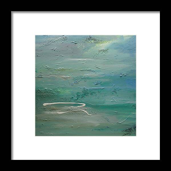 Pearls Of Tranquility Framed Print featuring the painting Pearls of Tranquility #1 by Dolores Deal