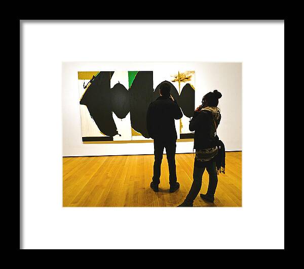 Museum Of Modern Art Framed Print featuring the photograph Phoning Motherwell #1 by Frank Winters