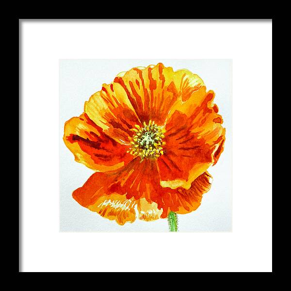 Poppy Framed Print featuring the painting Poppy #2 by Irina Sztukowski