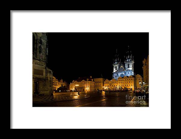 Square Framed Print featuring the photograph Prague City Square #1 by Jorgen Norgaard