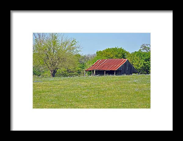 Teresa Blanton Framed Print featuring the photograph Rustic Barn #1 by Teresa Blanton