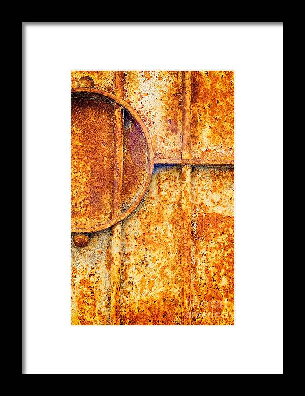 Rusty Framed Print featuring the photograph Rusty gate detail #1 by Silvia Ganora