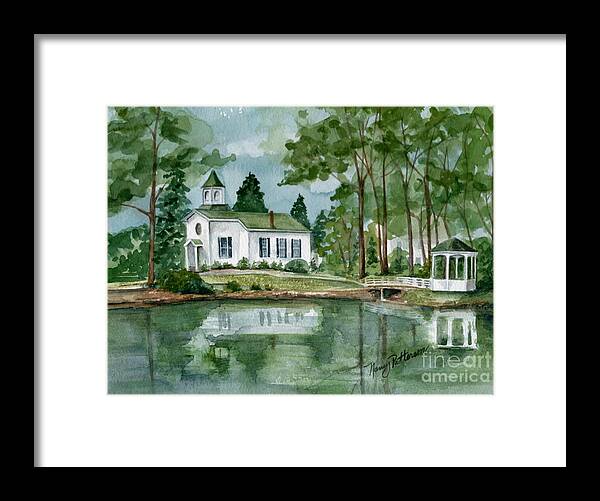 Seaville United Methodist Church Framed Print featuring the painting Seaville Church #1 by Nancy Patterson