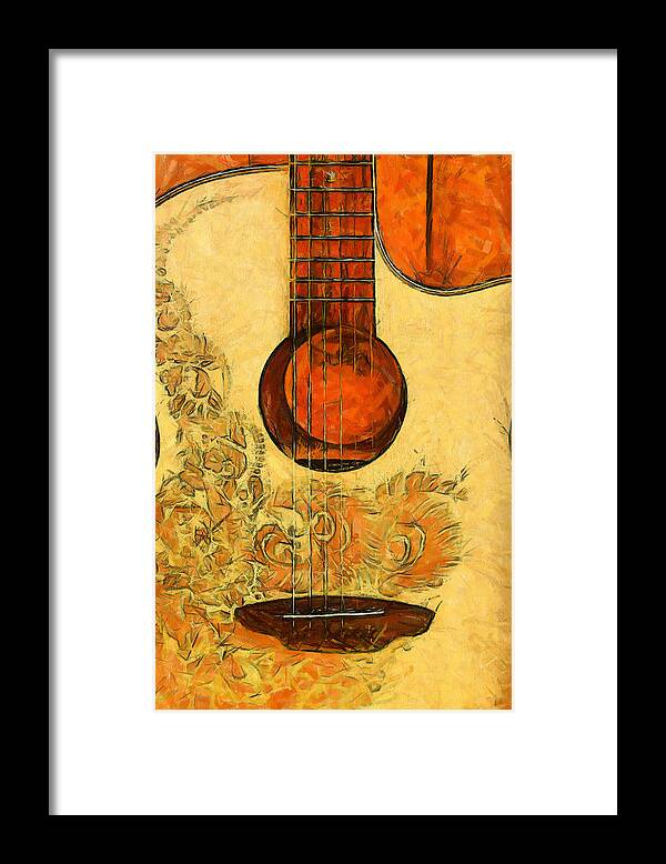 Guitar Framed Print featuring the photograph Six-String Acoustic II #1 by Brian Davis
