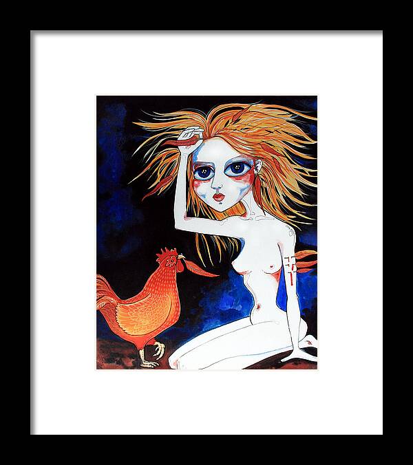 Girl Framed Print featuring the painting Sorry #1 by Leanne Wilkes