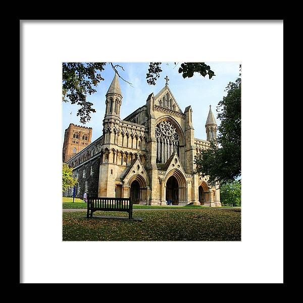 Beautiful Framed Print featuring the photograph St. Albans Cathedral #1 by Ben Armstrong