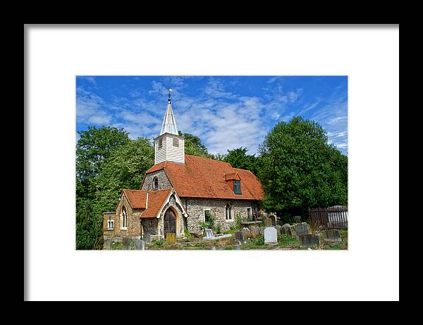 St Laurence Church Framed Print featuring the photograph St Laurence Church Cowley Middlesex #1 by Chris Day