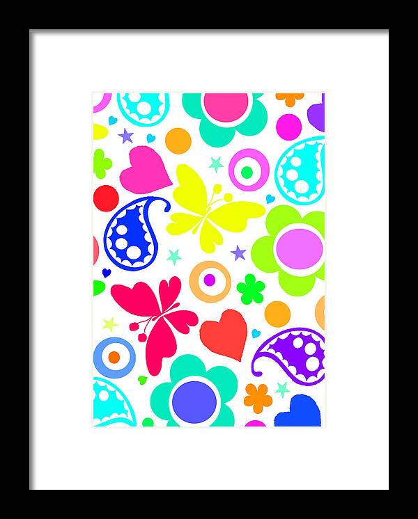 Summer Fun (digital) By Louisa Knight (contemporary Artist) Framed Print featuring the painting Summer Fun by Louisa Knight