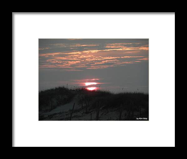Sunrise Framed Print featuring the photograph Sunrise Over Carova by Kim Galluzzo Wozniak