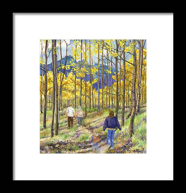 Colorado Aspens Painting Framed Print featuring the painting The Circle of Life #1 by Anne Gifford