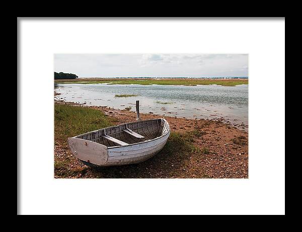 Low Tide Framed Print featuring the photograph The Old Boat #1 by Shirley Mitchell