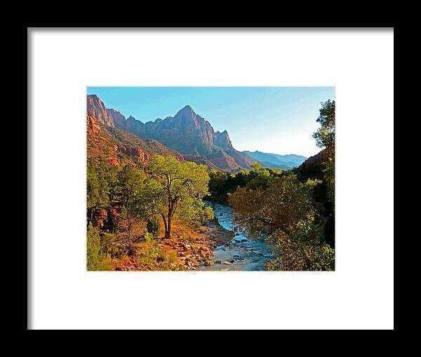Mountain Peaks Framed Print featuring the photograph The Watchman II #1 by Patricia Haynes