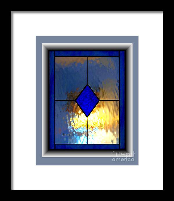 Stained Glass Framed Print featuring the digital art The Window #1 by Dale  Ford