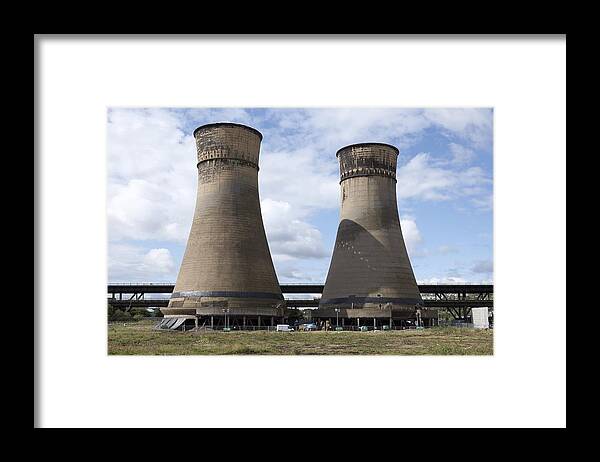 Tinsley Cooling Towers Framed Print featuring the photograph Tinsley Cooling Towers Demolition #1 by Mark Sykes