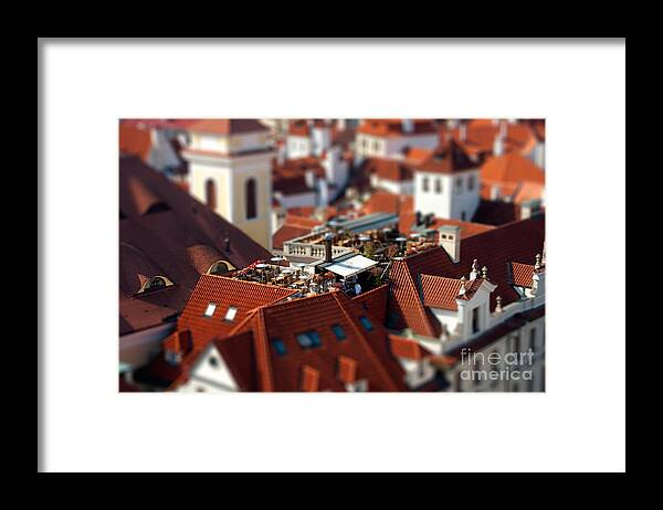 Czech Republic Framed Print featuring the photograph Tiny Roof Restaurant #1 by Joerg Lingnau