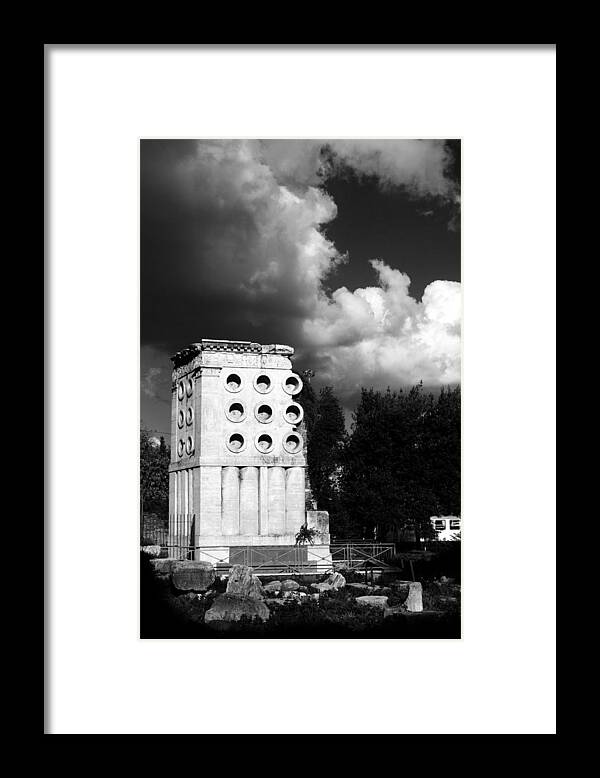 Tomb Framed Print featuring the photograph Italy, Rome - Tomb of Eurysaces the Baker by Fabrizio Troiani