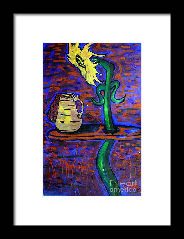 Abstract Framed Print featuring the painting Untitled 2003 #1 by Gustavo Ramirez