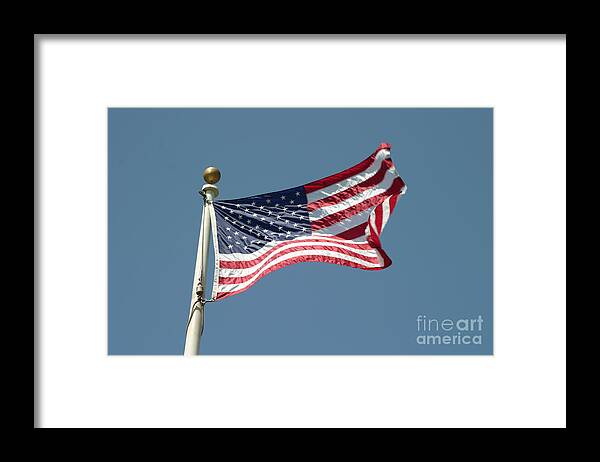 4th Framed Print featuring the photograph USA Flag #1 by Henrik Lehnerer