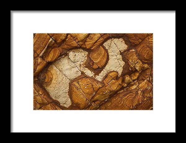 Hhh Framed Print featuring the photograph Volcanic Rock, Onawe, Banks Peninsula #1 by Colin Monteath