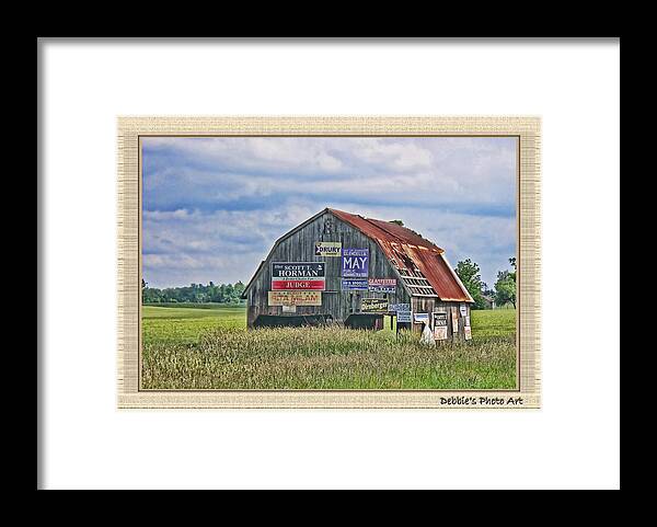 Landscape Framed Print featuring the photograph Vote for me II by Debbie Portwood