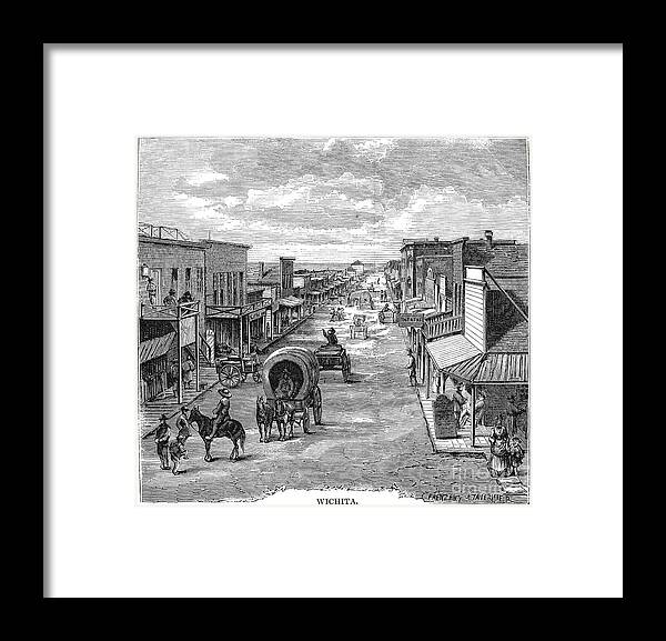 1874 Framed Print featuring the photograph Wichita, Kansas, 1874 #1 by Granger