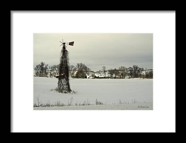 Barns Framed Print featuring the photograph Winter On The Farm #1 by Ed Peterson