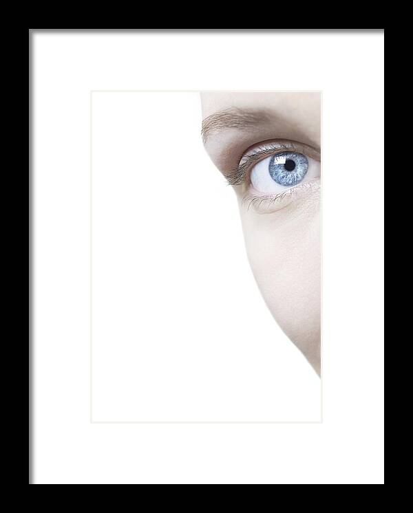 Studio Shot Framed Print featuring the photograph Woman's Eye #1 by 