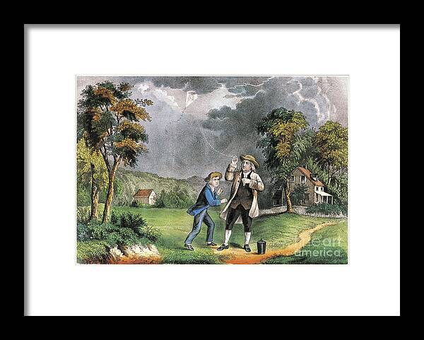 Benjamin Franklin Framed Print featuring the photograph Benjamin Franklin American Polymath #9 by Science Source