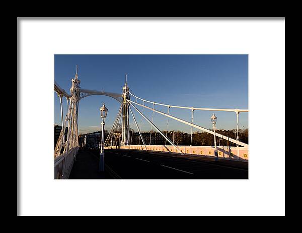 Albert Bridge Framed Print featuring the photograph The Albert Bridge London #10 by David Pyatt