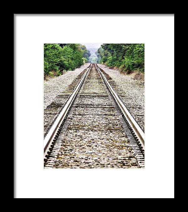 Train Framed Print featuring the photograph 1207-9507 Train Tracks at Knoxville by Randy Forrester