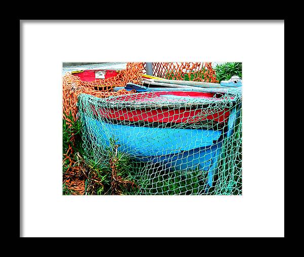Boats Framed Print featuring the photograph Done Fishing by Jean Wolfrum