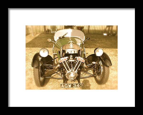  Framed Print featuring the photograph 1930s Three Wheel Morgan by John Colley