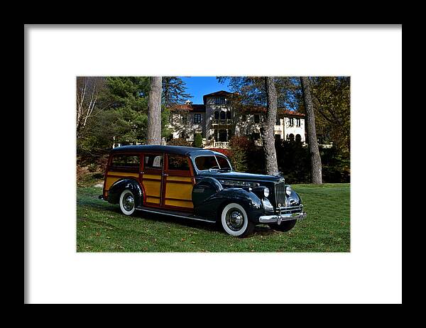 1940 Framed Print featuring the photograph 1940 Packard Cantrell Woody Station Wagon by Tim McCullough