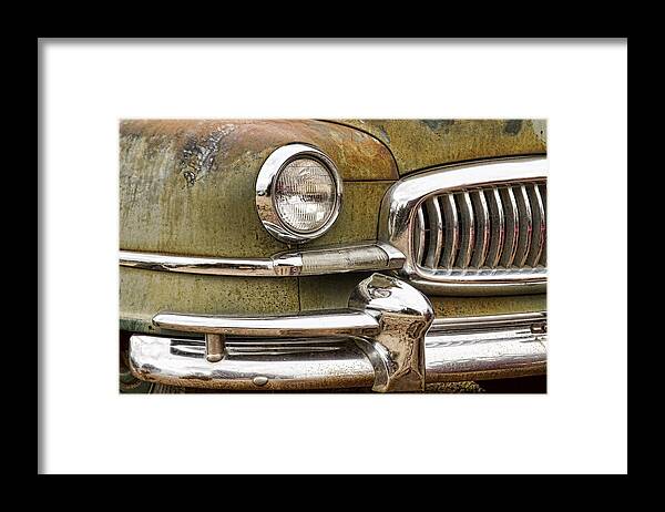 1951 Framed Print featuring the photograph 1951 Nash Ambassador Front End Closeup by James BO Insogna