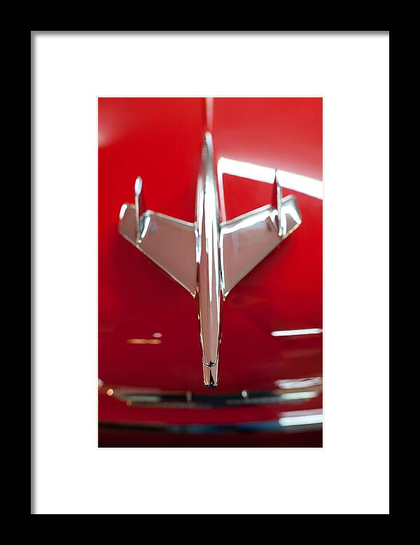 1955 Bel Air Framed Print featuring the photograph 1955 Chevy Belair Hood Ornament by Sebastian Musial