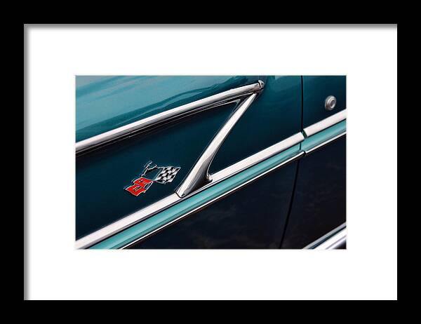 Teal Framed Print featuring the photograph 1958 Chevrolet Bel Air by Gordon Dean II