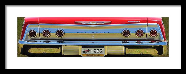 Car Framed Print featuring the photograph 1962 Chevy Impala SS by David Dehner
