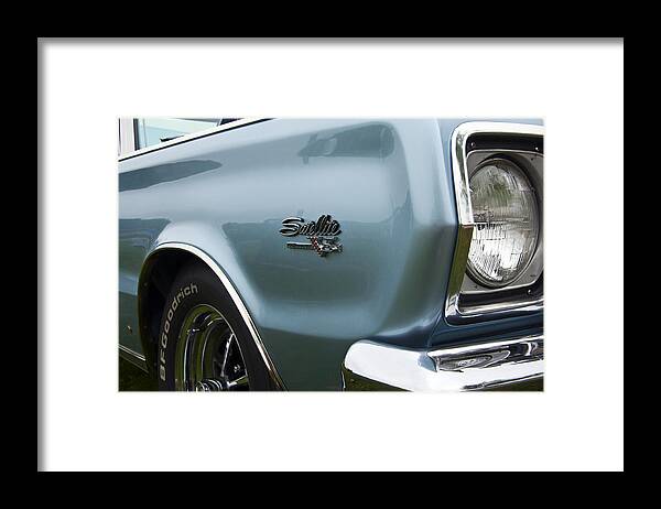 1966 Plymouth Satellite Commando V8 Framed Print featuring the photograph 1966 Plymouth Satellite Commando V8 by Glenn Gordon