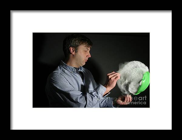 Balloon Framed Print featuring the photograph A Balloon Is Popped #2 by Ted Kinsman