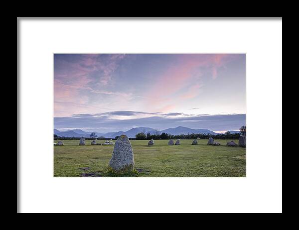 Horizontal Framed Print featuring the photograph Castlerigg Stone Circle In The Lake District #2 by Julian Elliott Ethereal Light