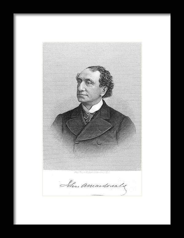 1882 Framed Print featuring the photograph JOHN ALEXANDER MacDONALD #2 by Granger