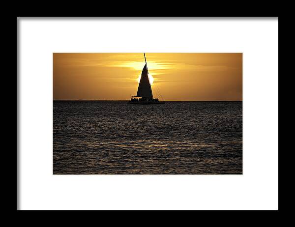 Key West Florida Framed Print featuring the photograph Key West Sunset #2 by Paul Plaine