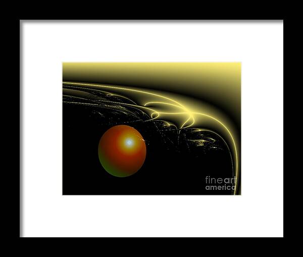 Sun Framed Print featuring the digital art A Star was Born, from the Serie Mystica by Eva-Maria Di Bella