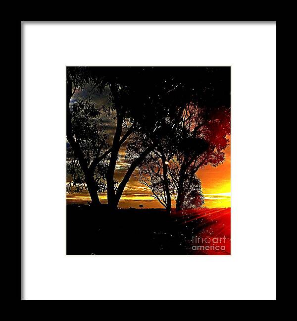 Blair Stuart Framed Print featuring the photograph Outback sunset #2 by Blair Stuart