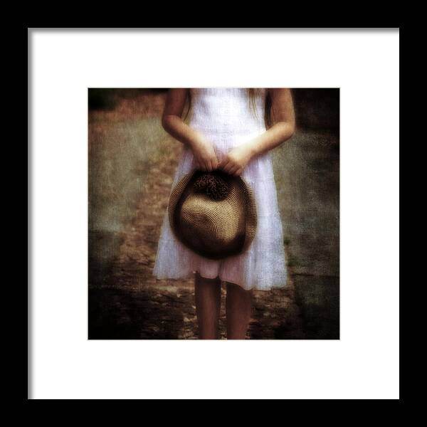 Girl Framed Print featuring the photograph Straw Hat #2 by Joana Kruse