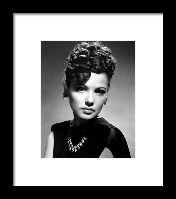 1940s Portraits Framed Print featuring the photograph The Shanghai Gesture, Gene Tierney #2 by Everett