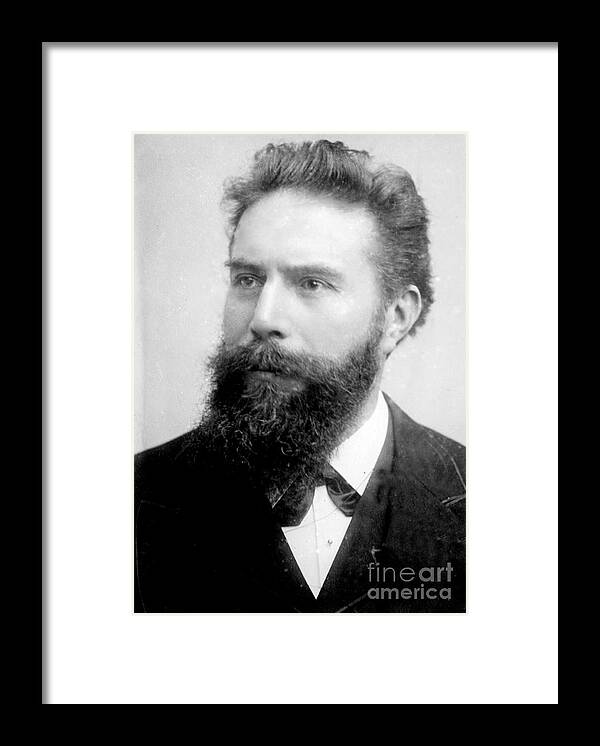 Science Framed Print featuring the photograph Wilhelm Konrad Roentgen, German #2 by Science Source