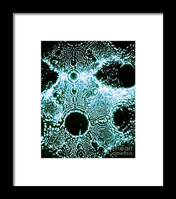 Diffraction Framed Print featuring the photograph X-ray Diffraction Of Radium #2 by Omikron