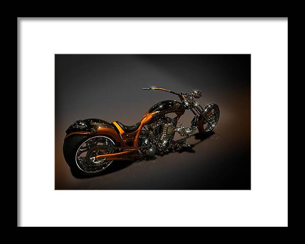 2007 Framed Print featuring the photograph 2007 Vangel Custom Motorcycle #1 by Tim McCullough