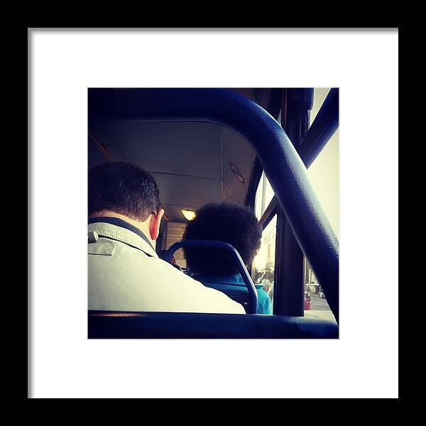 Photoadayjuly Framed Print featuring the photograph 24. Strangers On A Bus #photoadayjuly by Robyn Addinall